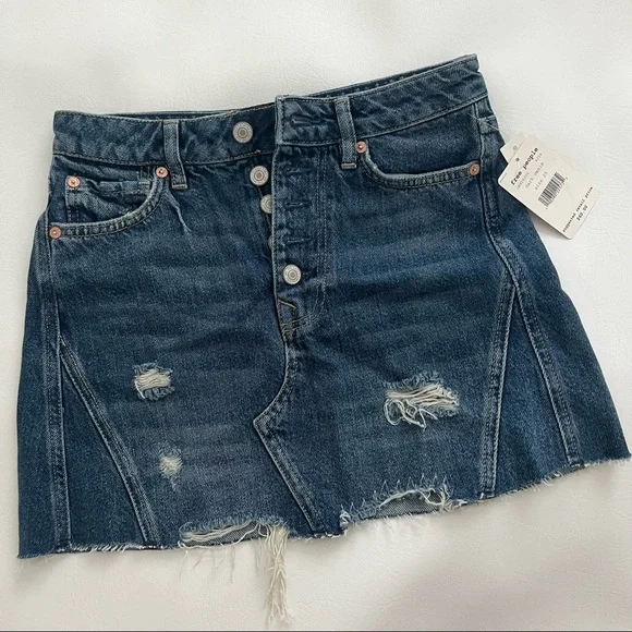 Free People Denim Skirt - Picture 2 of 4